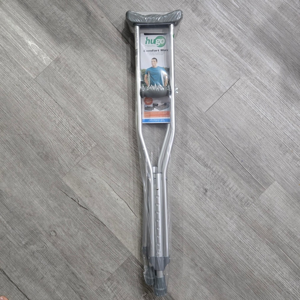 Hugo Comfort Max Crutches Youth Size‎ Silver Adjustable Aluminum 721-790 New